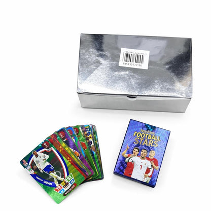 Cartonase colectie fotbal violet holografic premium, jucatori, pachet individual