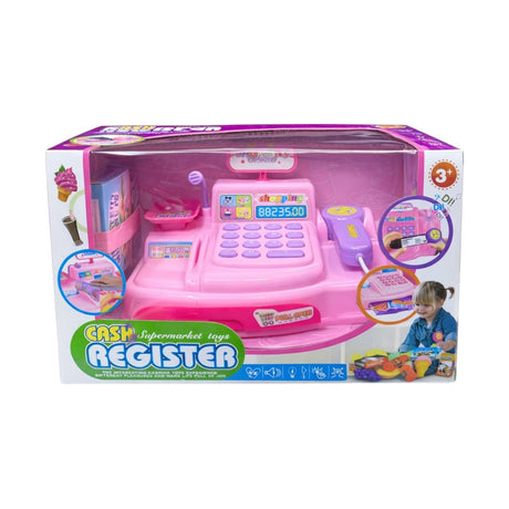 Casa de marcat roz pentru copii, jucărie interactivă cu sunete și funcții realiste, 23,5x15x13,5 cm