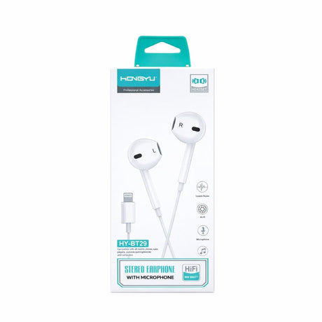 Casti stereo cu fir Lightning pentru iPhone, microfon si control volum