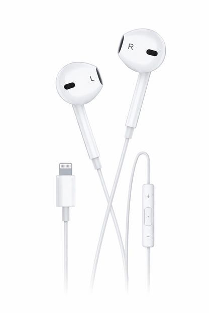 Casti stereo cu fir Lightning pentru iPhone, microfon si control volum