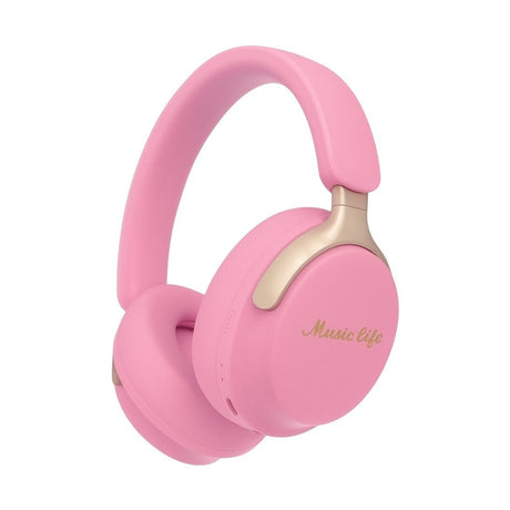 Casti Wireless AKZ 22 Over-Ear MusicLife, HD Stereo, Super Bass, Roz