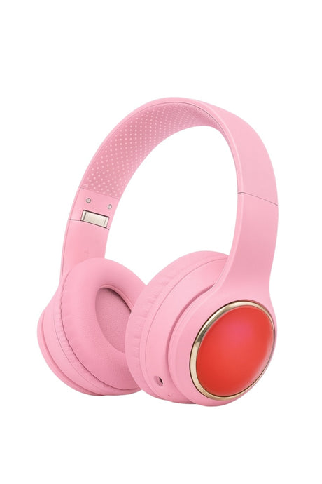 Casti Wireless AKZ 63 Evening Free LED, Hi-Res Audio, Lumini RGB, Roz