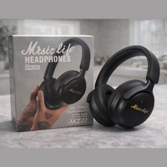 Casti wireless Bluetooth Music Life AKZ22 cu microfon, stereo HD si bass puternic