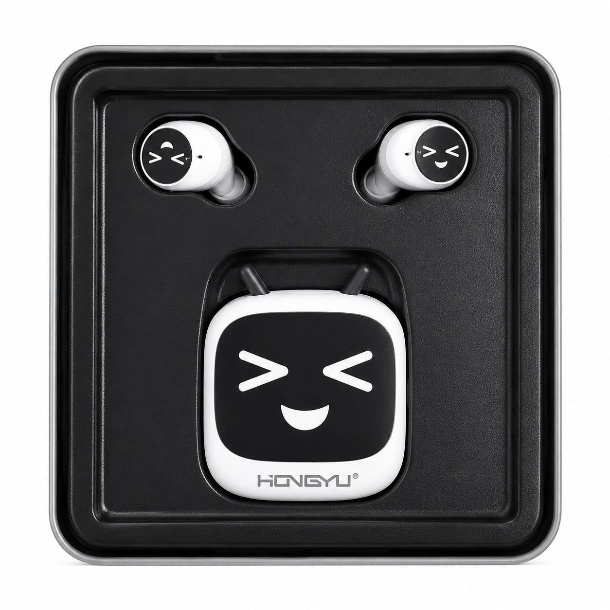 Căști Wireless Bluetooth T18 Albe – Earbuds BT 5.3 cu Sunet HD și Touch Control