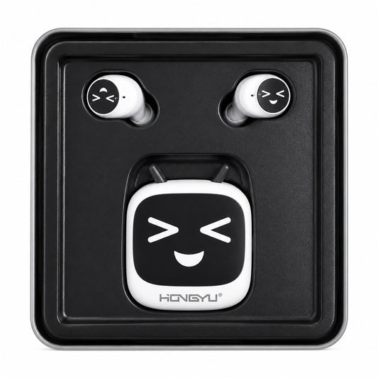 Căști Wireless Bluetooth T18 Albe – Earbuds BT 5.3 cu Sunet HD și Touch Control