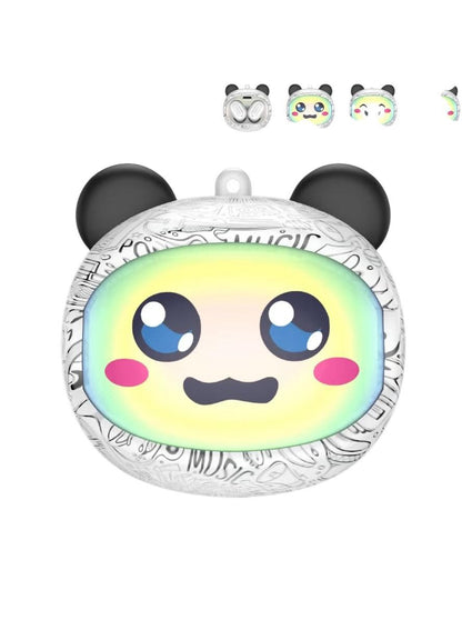 Căști wireless Bluetooth TWS cu carcasă design panda animat, încărcare USB-C, alb