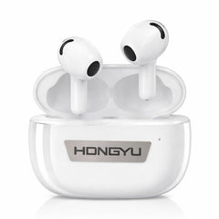 Căști wireless Hongyu T32A Bluetooth 5.3 cu carcasă de încărcare, albe