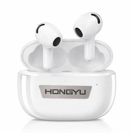 Căști wireless Hongyu T32A Bluetooth 5.3 cu carcasă de încărcare, albe