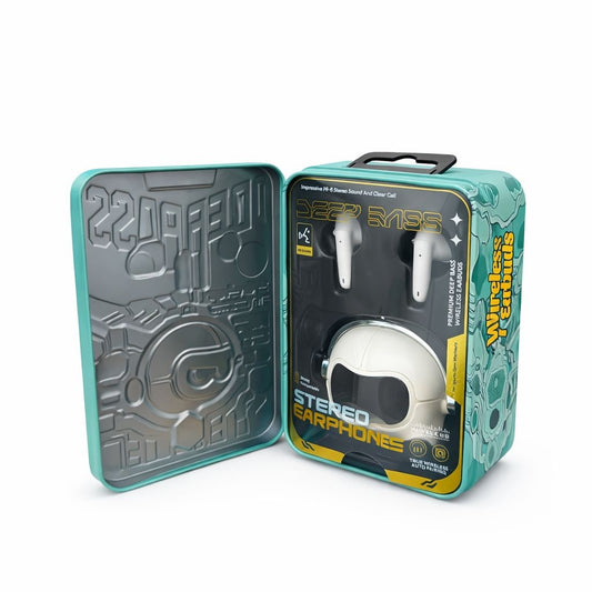 Căști wireless Hongyu T40 TWS Bluetooth design astronaut, albe