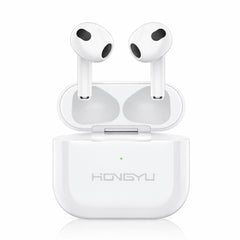 Căști wireless TWS Hongyu HY-BT04 Bluetooth 5.3, control touch, albe