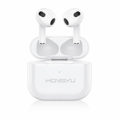 Căști wireless TWS Hongyu HY-BT04 Bluetooth 5.3, control touch, albe
