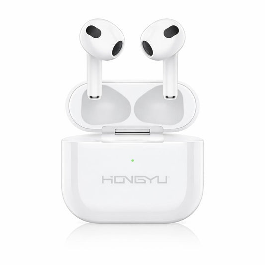 Căști wireless TWS Hongyu HY-BT04 Bluetooth 5.3, control touch, albe