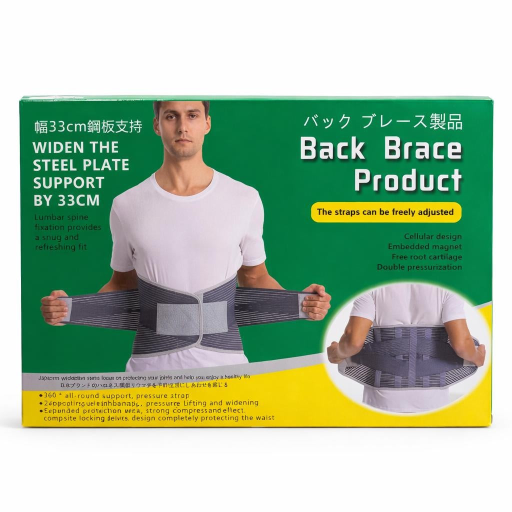 Centură lombară ortopedică, Suport Lombar, Unisex, Culoare Gri, Material Elastic