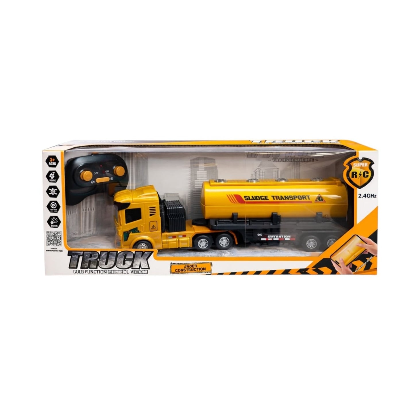 Cisternă telecomandă R/C Engineering Team, Plastic, Lumină și Sunet, 39 cm