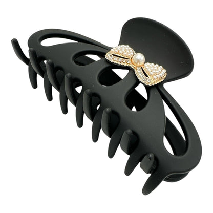 Cleste de Par Fashion 11cm , Silicon Mat, Design cu Perle si Pietre, Calitate Premium,