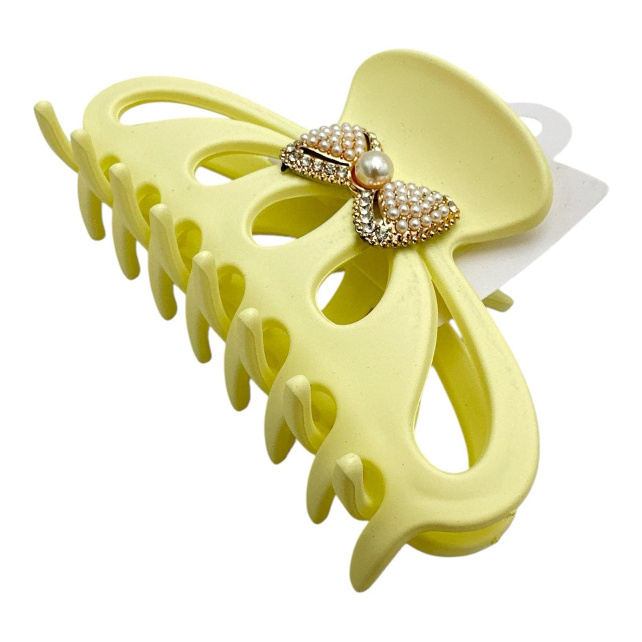 Cleste de Par Fashion 11cm , Silicon Mat, Design cu Perle si Pietre, Calitate Premium,