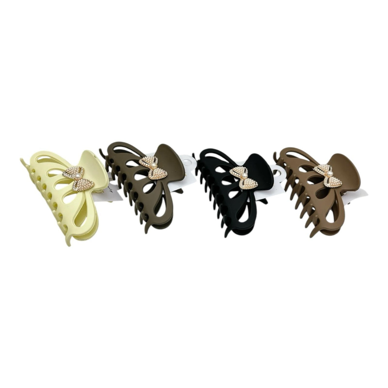 Cleste de Par Fashion 11cm , Silicon Mat, Design cu Perle si Pietre, Calitate Premium,