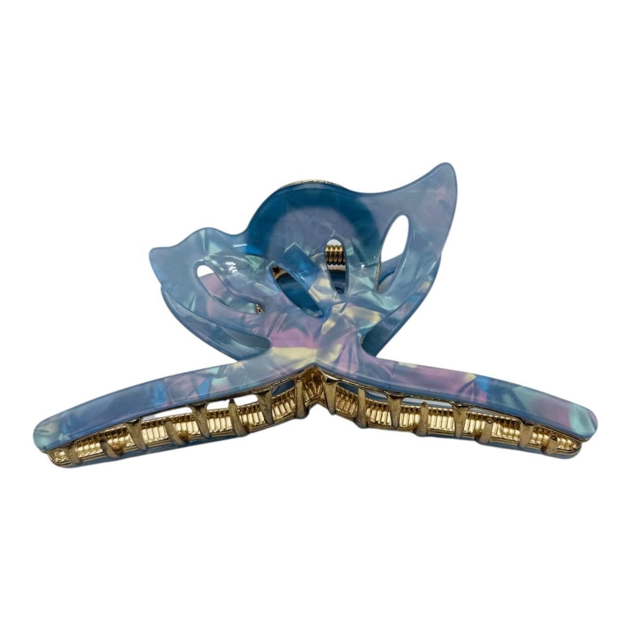 Cleste de Par Mare 12.5cm, Model Fluture, Metal cu Silicon Sidefat, Diverse Culori, Eticheta pentru Expunere