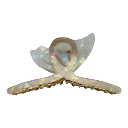 Cleste de Par Mare 12.5cm, Model Fluture, Metal cu Silicon Sidefat, Diverse Culori, Eticheta pentru Expunere