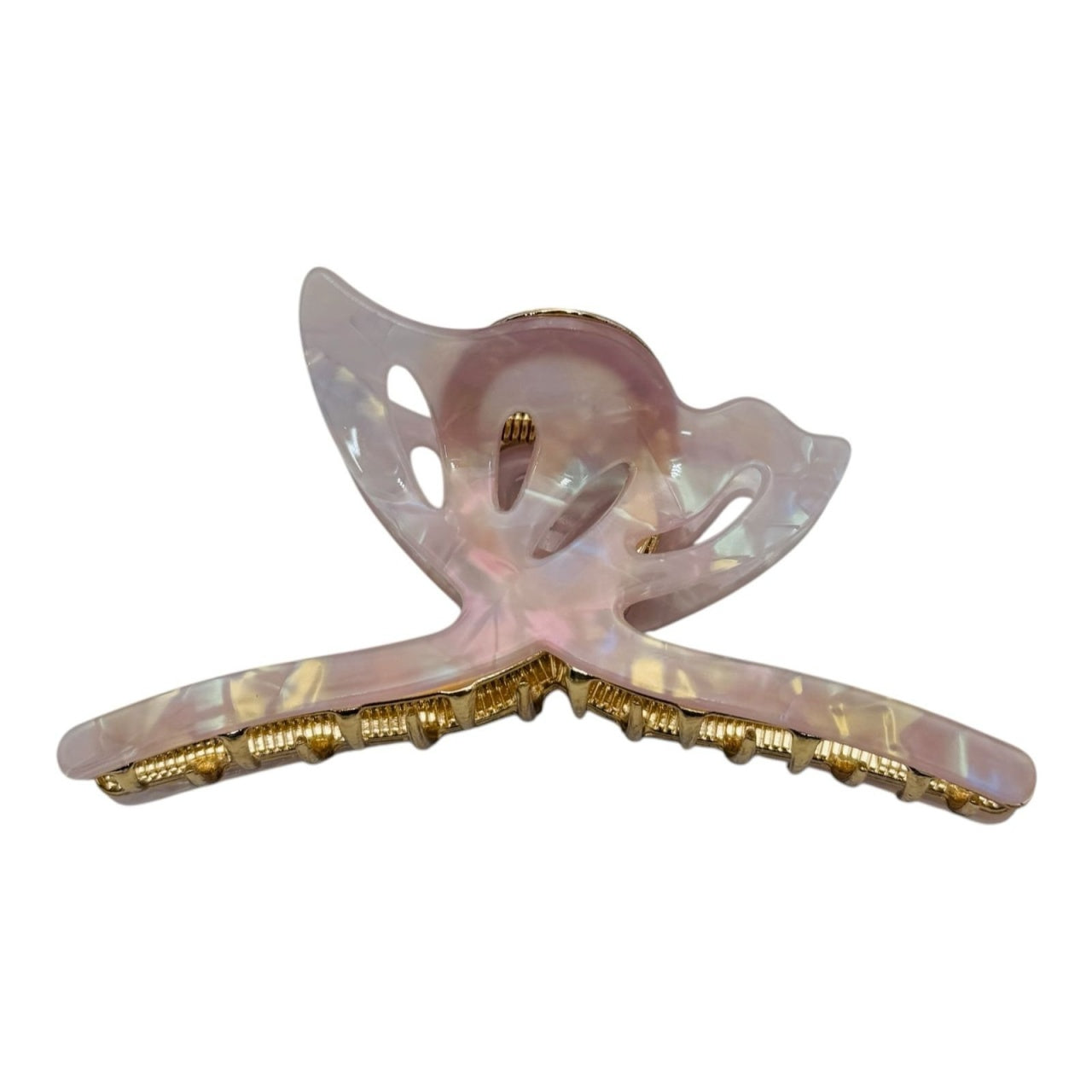 Cleste de Par Mare 12.5cm, Model Fluture, Metal cu Silicon Sidefat, Diverse Culori, Eticheta pentru Expunere