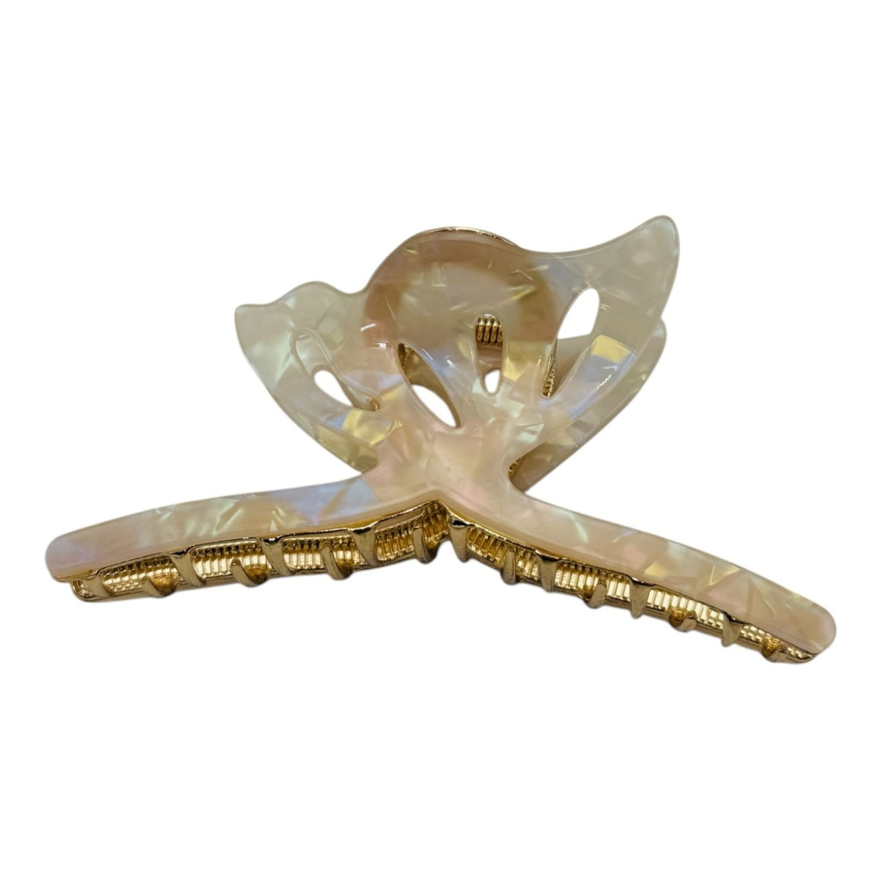 Cleste de Par Mare 12.5cm, Model Fluture, Metal cu Silicon Sidefat, Diverse Culori, Eticheta pentru Expunere