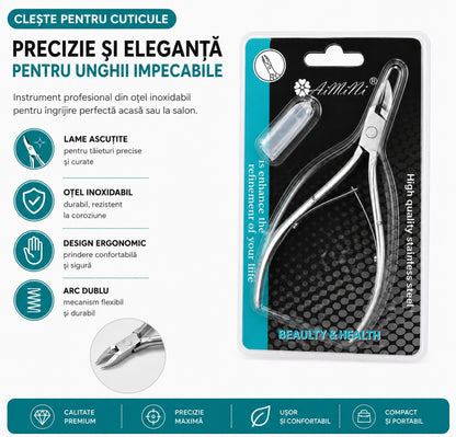 Clește Profesional pentru Cuticule din Material Inoxidabil – Precizie pentru Manichiură și Pedichiură