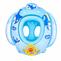 Colac Baby Gonflabil cu Volan și Scaun Integrat, Model Rechin, 1-3 Ani – Colac pentru Bebeluși