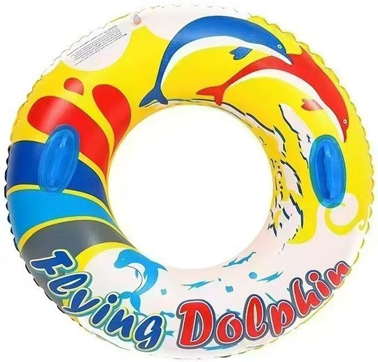 Colac de înot Flying Dolphin, multicolor, diametru 60 cm