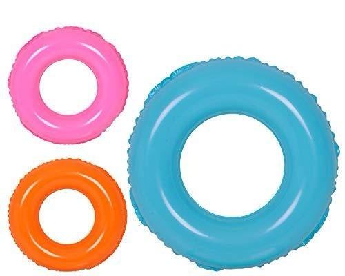 Colac de Inot pentru Copii si Adulti 60CM , Inel Gonflabil Rotund Multicolor, Ideal pentru Piscina sau Mare,