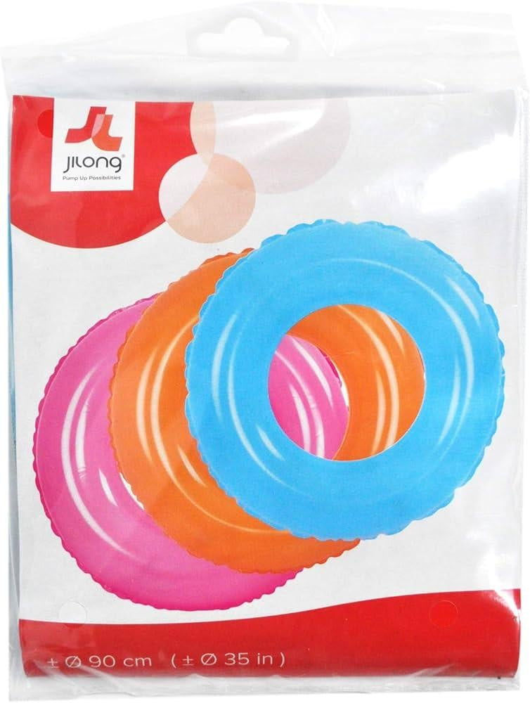 Colac de Inot pentru Copii si Adulti 60CM , Inel Gonflabil Rotund Multicolor, Ideal pentru Piscina sau Mare,