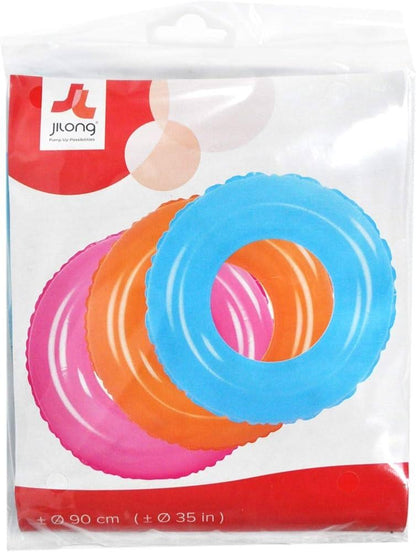 Colac de Inot pentru Copii si Adulti 60CM , Inel Gonflabil Rotund Multicolor, Ideal pentru Piscina sau Mare,