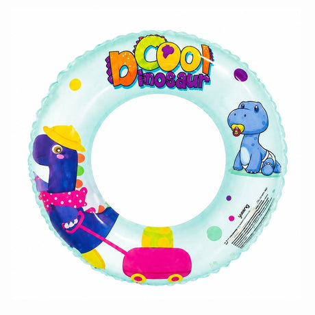 Colac Gonflabil Copii 60 cm cu Dinozauri – Model Albastru, pentru Piscină, Plajă și Activități Acvatice