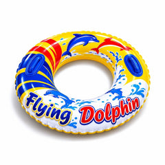 Colac gonflabil copii cu manere, model delfini, 90 cm, pentru piscina si mare
