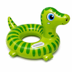 Colac gonflabil dinozaur verde pentru copii, 70 x 55 cm, rezistent și confortabil