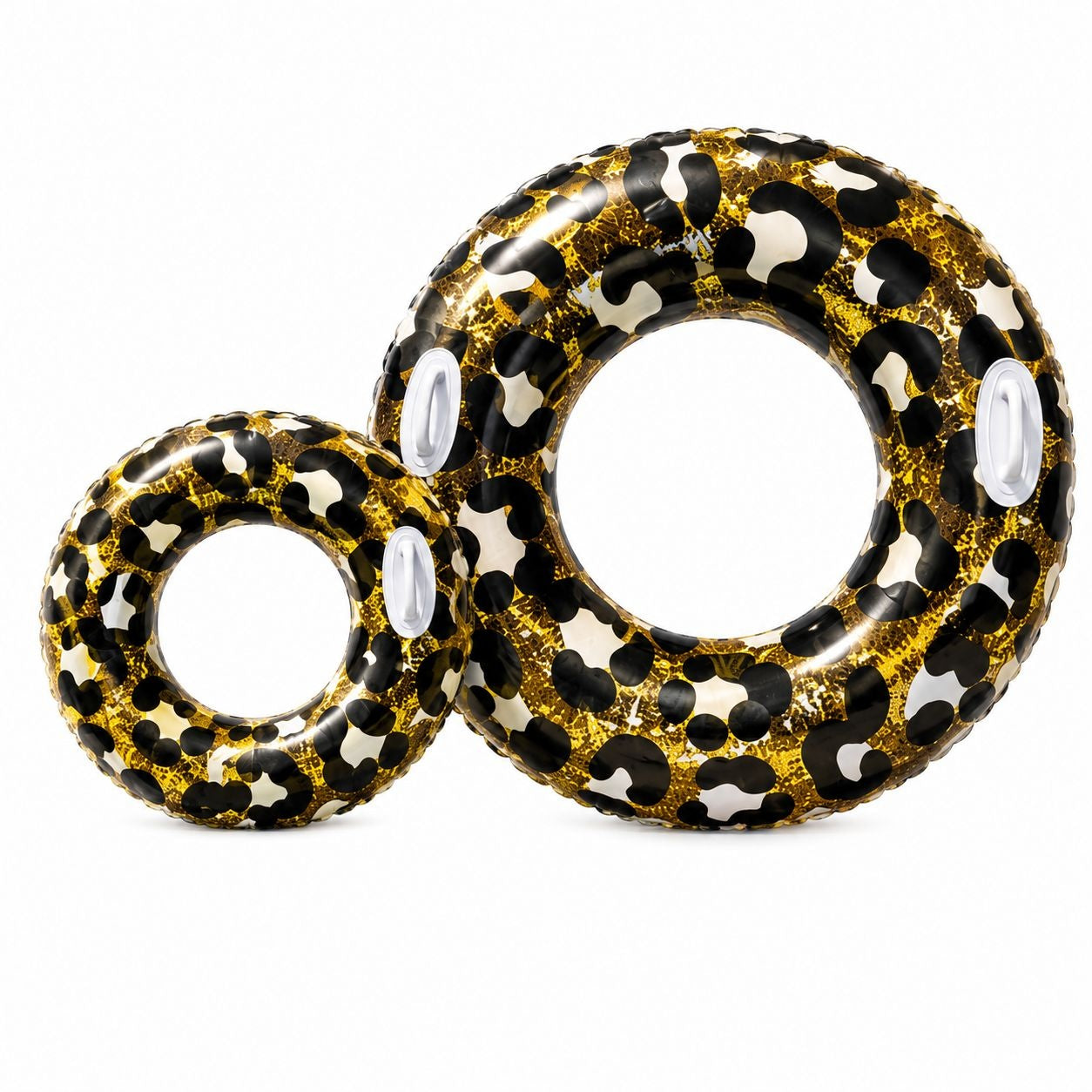 Colac Gonflabil Leopard 120 cm – Colac de Înot cu Model Animal Print pentru Piscină și Plajă