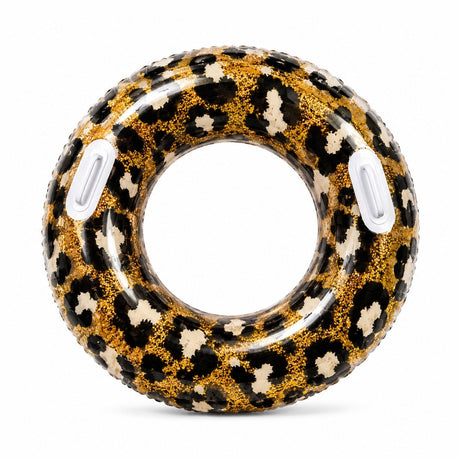 Colac Gonflabil Leopard 120 cm – Colac de Înot cu Model Animal Print pentru Piscină și Plajă