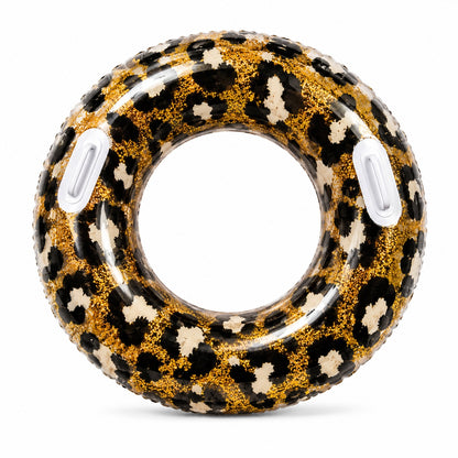 Colac Gonflabil Leopard 90 cm – Colac de Înot cu Model Animal Print pentru Piscină și Plajă