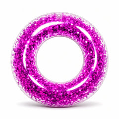 Colac gonflabil mov 90 cm pentru piscina si plaja, design colorat si distractiv