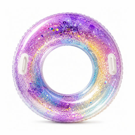 Colac Gonflabil Mov Sequin Fantasy 90 cm – Colac de Înot cu Sclipici pentru Piscină și Plajă