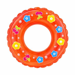 Colac Gonflabil pentru Copii 60 cm cu Flori și Cireșe – Colac de Înot Colorat pentru Piscină și Mare