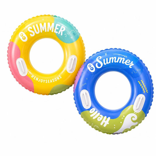 Colac gonflabil pentru copii, 90 cm, cu manere, ideal piscina si mare