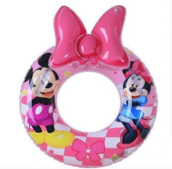 Colac gonflabil pentru copii cu mâner - design Minnie, roz, 65 cm