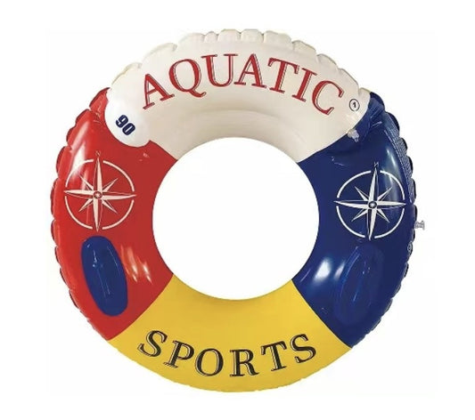 Colac gonflabil pentru sporturi acvatice, multicolor, 90 cm