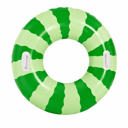 Colac Gonflabil Pepene Verde pentru Copii, 120 cm – Colac de Înot cu Mânere pentru Piscină și Plajă