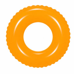 Colac Gonflabil Portocaliu 60 cm pentru Copii și Adulți – Colac de Înot PVC pentru Piscină, Mare și Lac