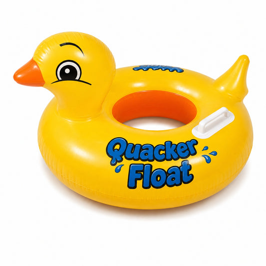 Colac Gonflabil Rățușcă pentru Copii 80x60 cm – Colac Înot cu Mânere, Model Duck Float
