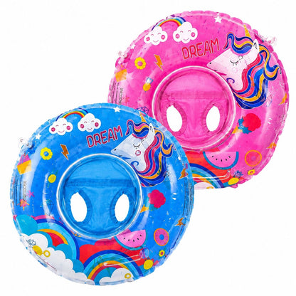 Colac Gonflabil Roz pentru Copii cu Unicorn – Colac Înot PVC Rezistent, 3-6 Ani