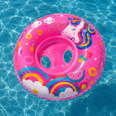 Colac Gonflabil Roz pentru Copii cu Unicorn – Colac Înot PVC Rezistent, 3-6 Ani