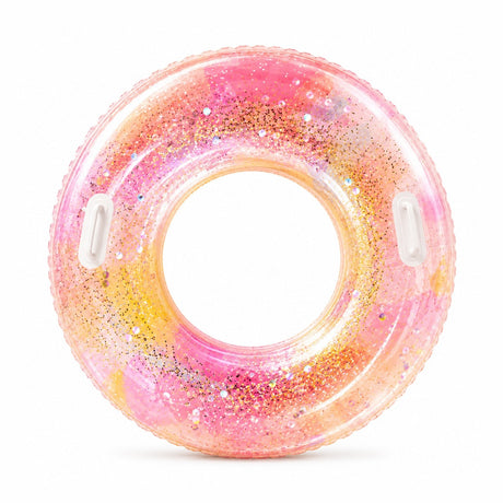Colac Gonflabil Roz Sequin Fantasy 90 cm – Colac de Înot cu Glitter pentru Piscină și Plajă