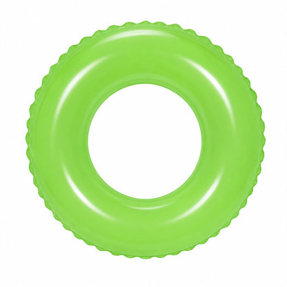 Colac Gonflabil Verde 60 cm pentru Copii și Adulți – Colac de Înot PVC pentru Piscină, Mare și Lac